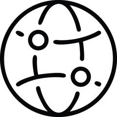 Global network line icon. Global networking symbol. Website sign. Vector