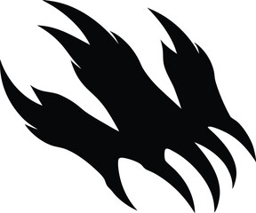 Claws silhouette, Animal Claws vector silhouette illustration