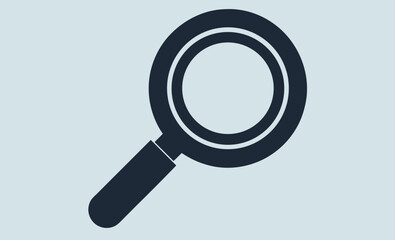 Magnifying glass icon, question mark silhouette, search tool vector, black lens graphic, minimal inquiry symbol