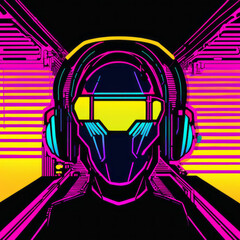 Logo of a music pop band in retro 90's style.