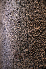 sculpture composed of nails in the art museum