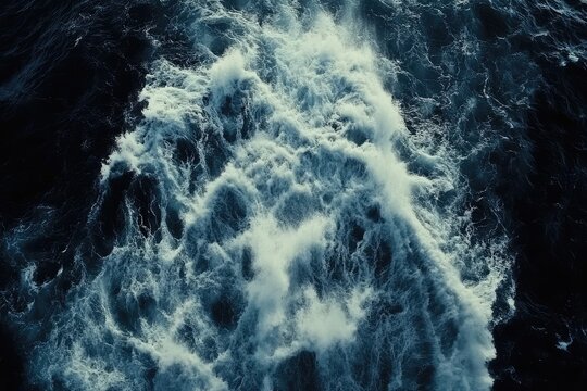 Powerful ocean waves crashing