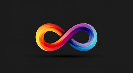 Colorful gradient infinity symbol