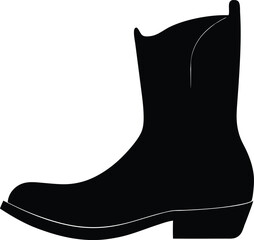 Cowboy boot vector, Western Cowboy Boot in Black, pair of boots, boots silhouette vector, boots logo vector illustration
