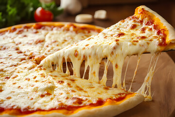 delicious cheese pizza