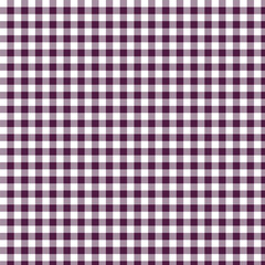 Purple and White Gingham Seamless Pattern, 
Plum Checkered Fabric Background