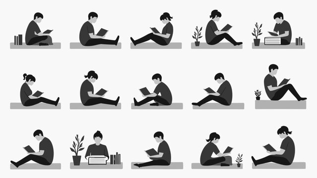 Books Icons Set - Acme Series Stock Illustration – Reading, Learning, and Studying Symbols