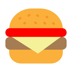 Burger Vector Flat Icon Design