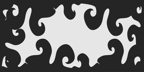 Halftone waves. Abstract liquid shapes, wave effects, gradient textures, isolated vector symbols set. Halftone graphic dots waves. Halftone waves, abstract creative shapes