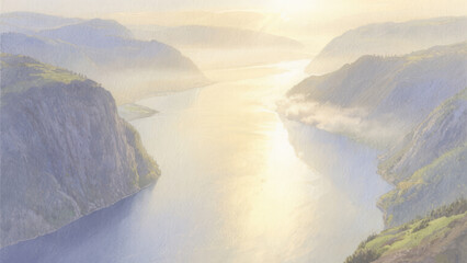Fototapeta premium aerial view of mountains