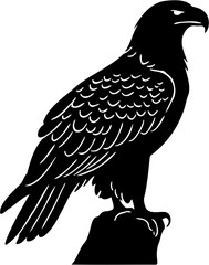 Fototapeta premium vector illustration silhouette of an eagle, isolated on white