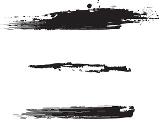 躍動感ある墨のブラシ素材