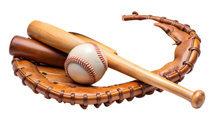 baseball glove and ball