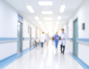 Blur image background of corridor in hospital or clinic image.