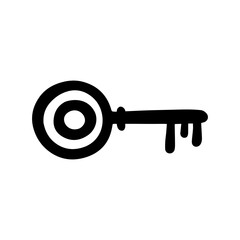 Key doodle vector icon
