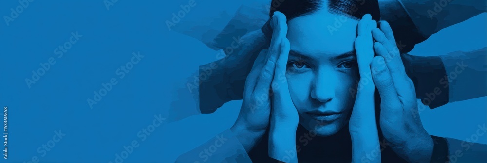 Aufkleber support system infographic designed for individuals experiencing ptsd, featuring calming blue tones 