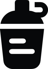 protein shake shaker icon for fitness and health concepts