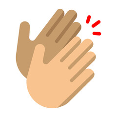 Clapping Hands Vector Flat Icon Design