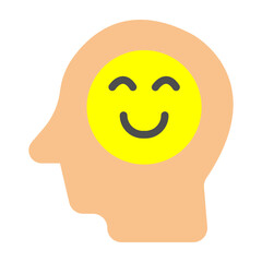 Positive Attitude Vector Flat Icon Design