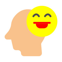Happy Thoughts Vector Flat Icon Design