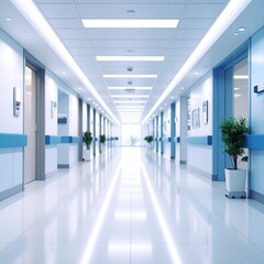  Image background of corridor in hospital or clinic image.