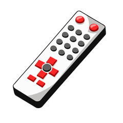 Retro style television remote control illustration