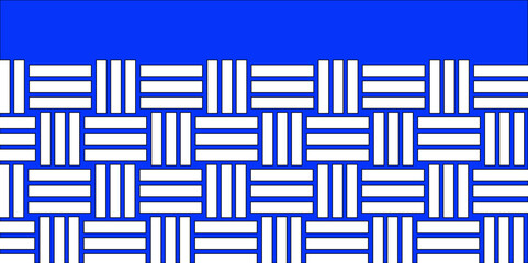 White Weave Pattern Showing Repetition Useful as Background. Minimal line Seamless geometric pattern with shapes. Decoration and maze ornament square wall tile. white rattan weave texture background.