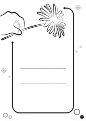 Minimalist Flower Frame for Text