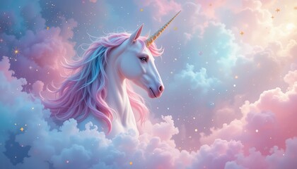 Fototapeta premium Magical Unicorn Wallpaper Background Design for Digital Screens