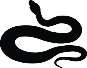 Fototapeta premium Russell's viper snake silhouette, snake illustration, snake silhouette svg ,snake silhouette vector illustration