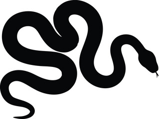 Russell's viper snake silhouette, snake illustration, snake silhouette svg ,snake silhouette vector illustration