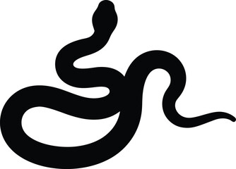 Russell's viper snake silhouette, snake illustration, snake silhouette svg ,snake silhouette vector illustration