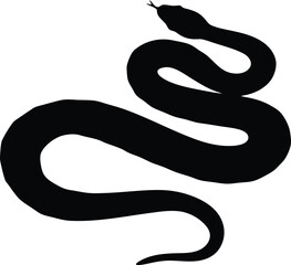 Russell's viper snake silhouette, snake illustration, snake silhouette svg ,snake silhouette vector illustration