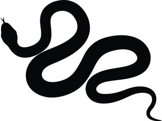 Russell's viper snake silhouette, snake illustration, snake silhouette svg ,snake silhouette vector illustration