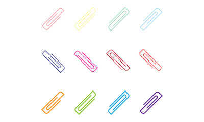 Paper Clip Attachment Icon Design. Perfect for digital interfaces, document apps, or productivity tools where file attachment or linking functionality is key.