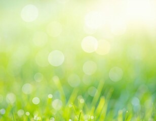 Obraz premium Captivating dew drops on fresh green grass nature scene outdoor environment close-up view tranquil atmosphere
