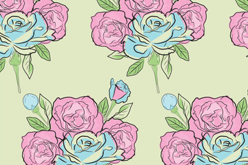 Soft pastel florals with a romantic, delicate vibe for stationery, wedding, and branding projects.