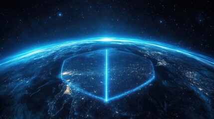 Earth protected by digital shield