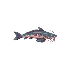 design vector icon of a catfish