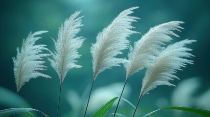 Close up of Wild Grass Flower with Blurred Background with Dark Lighting