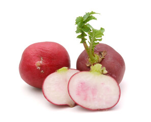 Close-up of radish over white background,Moldova