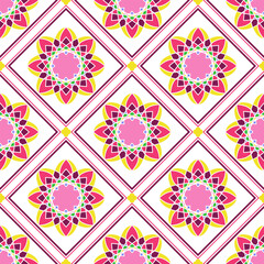 Seamless pattern with oriental ornament	
