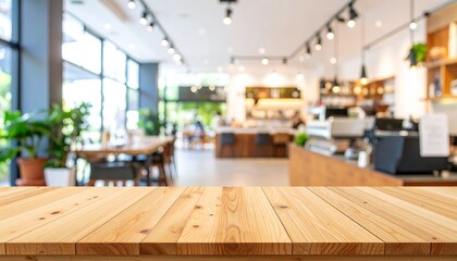 Abstract blur interior coffee shop or cafe for background.