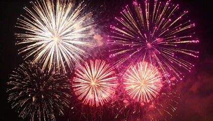 Fototapeta premium Fireworks in the night sky
