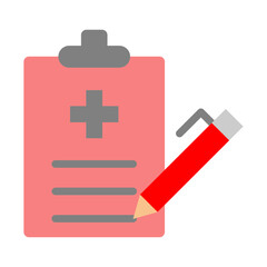 Health Records Vector Flat Icon Design 