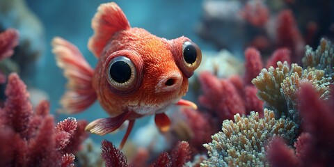 Stunning Celestial Eye Goldfish Underwater Macro Photography