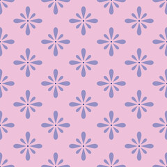 Vector abstract pattern with decorative purple elements on a light purple background