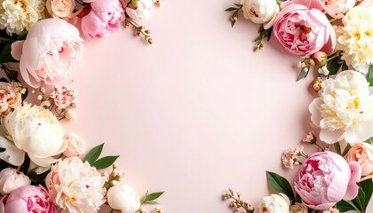 Beautiful floral arrangement studio photography soft colors top view nature inspiration