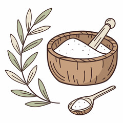 vector illustration of a bowl of food