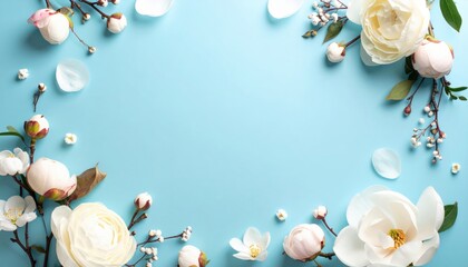 Floral arrangement creation studio space image series vibrant colors top-down view nature's beauty